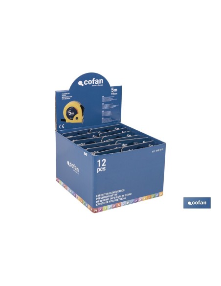 EXPOSITOR DE FLEXÓMETROS 19 MM X 5 M 12 UDS.
