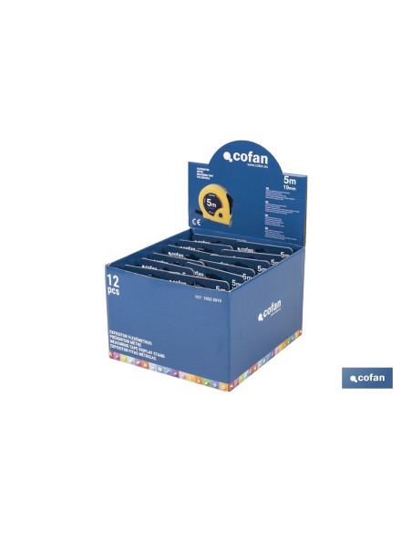 EXPOSITOR DE FLEXÓMETROS 19 MM X 5 M 12 UDS.