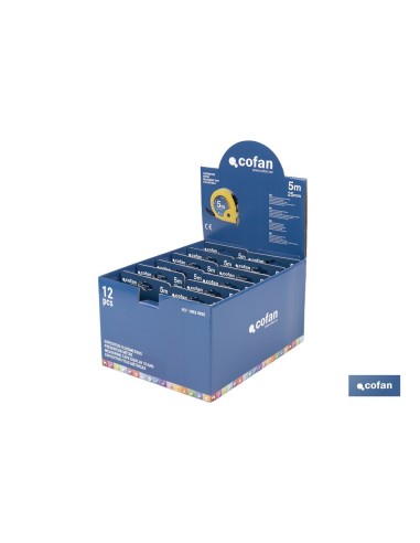 EXPOSITOR DE FLEXÓMETROS 25 MM X 5 M 12 UDS.