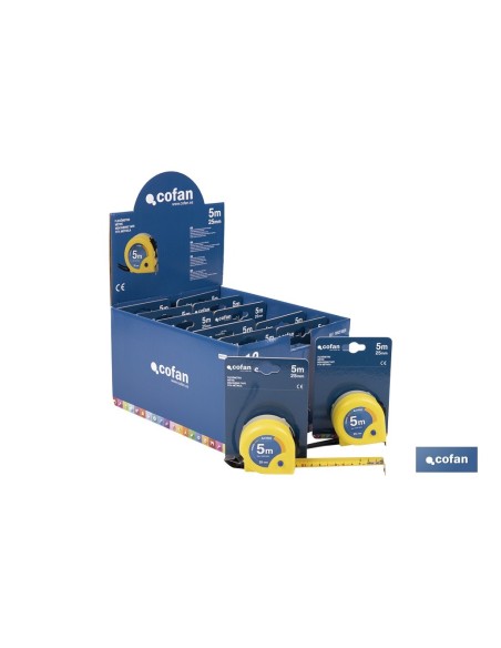 EXPOSITOR DE FLEXÓMETROS 25 MM X 5 M 12 UDS.