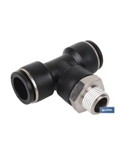 RACOR ROSCADO PLASTICO T , T-4, R-1/4