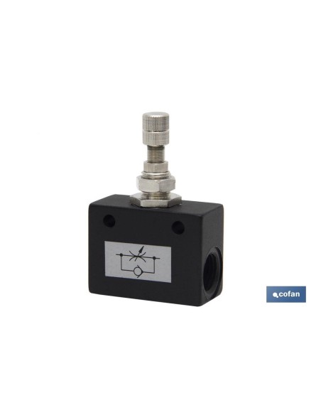 REGULADOR DE FLUJO UNIDIRECCIONAL EN LINEA H-H R-1/2