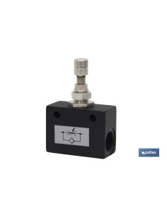 REGULADOR DE FLUJO UNIDIRECCIONAL EN LINEA H-H R-3/8