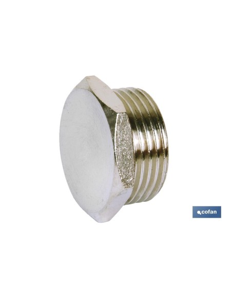 TAPON HEX. ROSCA MACHO R-1/8