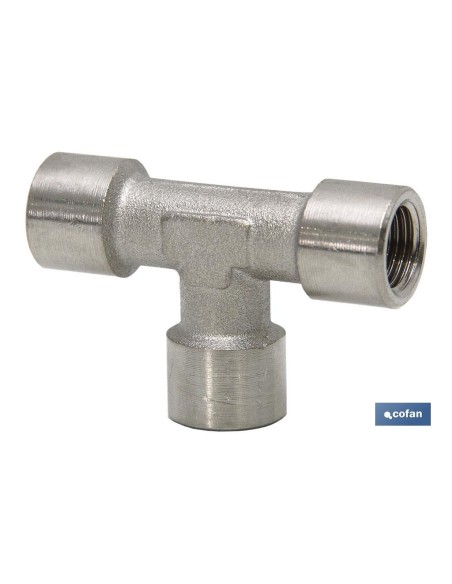 T HEMBRA LATÓN NIQUELADO R-1/8