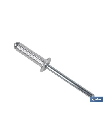 REMACHE ALUMINIO RANURADO 4 X 8 MM