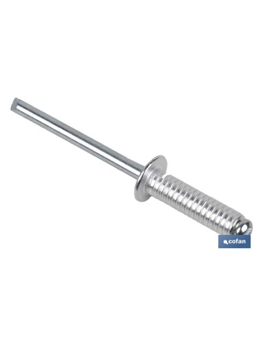 REMACHE ALUMINIO RANURADO 4 X 8 MM