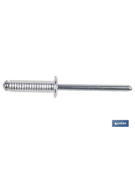 REMACHE ALUMINIO RANURADO 4,8 X 14 MM