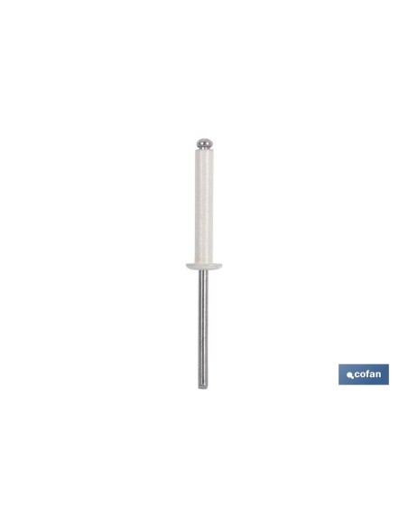REMACHE ALUMINIO NORMAL BLANCO 4 X 10 MM