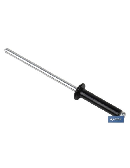 REMACHE ALUMINIO NORMAL NEGRO 4.8 X 12 MM