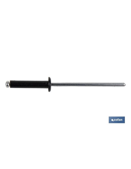REMACHE ALUMINIO NORMAL NEGRO 4.8X16 MM