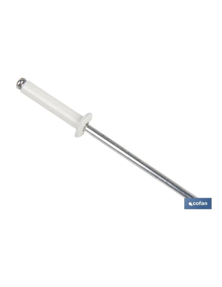 REMACHE ALUMINIO NORMAL BLANCO 4.8 X 21 MM