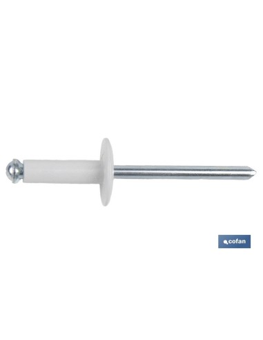 REMACHE FLOR ALA ANCHA BLANCO 4 X 16 MM
