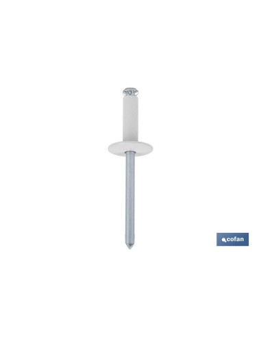 REMACHE FLOR CABEZA ANCHA BLANCO 4,8 X 16 MM