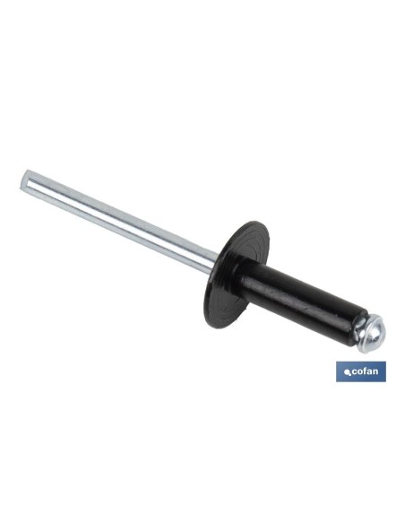 REMACHE FLOR CABEZA ANCHA 4,8 X 20 MM NEGRO