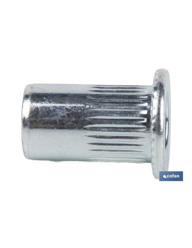 TUERCAS REMACHABLES RANURADAS ANCHAS ACERO M3