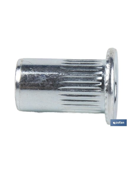 TUERCAS REMACHABLES RANURADAS ANCHAS ACERO M10
