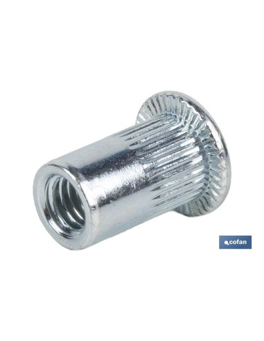 TUERCAS REMACHABLES RANURADAS ANCHAS ACERO M10