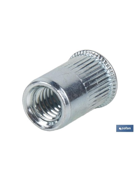 TUERCAS REMACHABLES RANURADAS CABEZA REDUCIDA ACERO M4