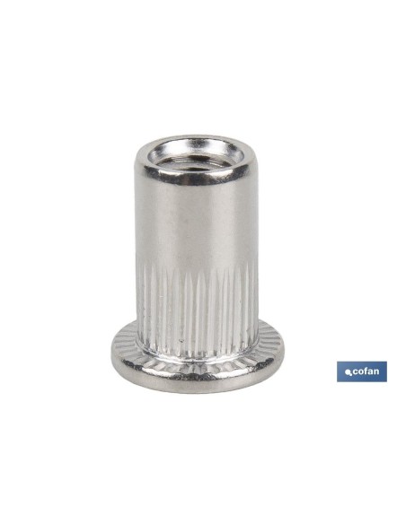 TUERCAS REMACHABLES RANURADAS ANCHAS INOX A-2 M10