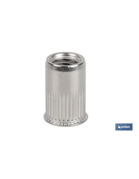 TUERCAS REMACHABLES RANURADAS CABEZA REDUCIDA INOX A-2 M3