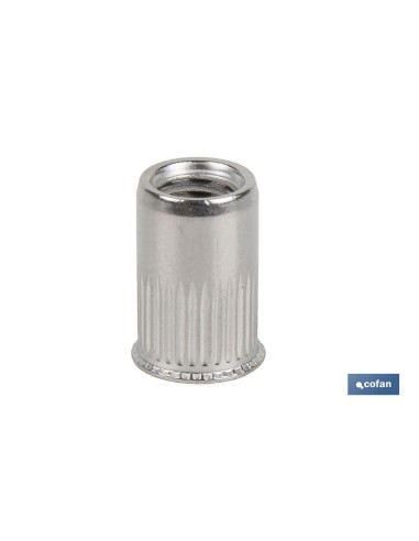 TUERCAS REMACHABLES RANURADAS CABEZA REDUCIDA INOX A-2 M6