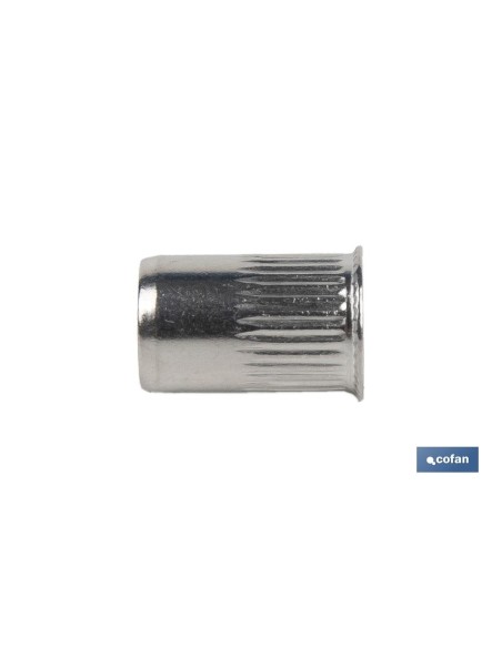 TUERCAS REMACHABLES RANURADAS CABEZA REDUCIDA INOX A-2 M6