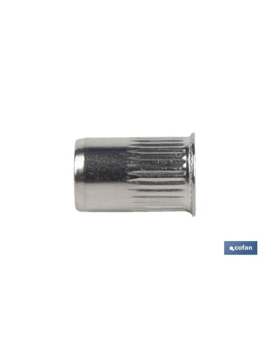 TUERCAS REMACHABLES RANURADAS CABEZA REDUCIDA INOX A-2 M8