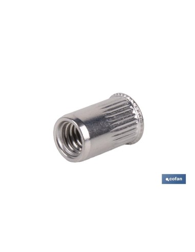 TUERCAS REMACHABLES RANURADAS CABEZA REDUCIDA INOX A-2 M8