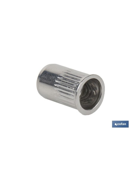 TUERCAS REMACHABLES RANURADAS CABEZA REDUCIDA INOX A-2 M8