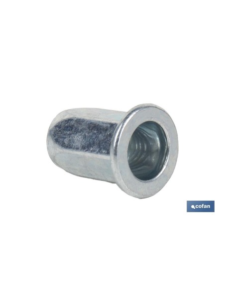 TUERCAS REMACHABLES HEXAGONAL ANCHAS ACERO M4