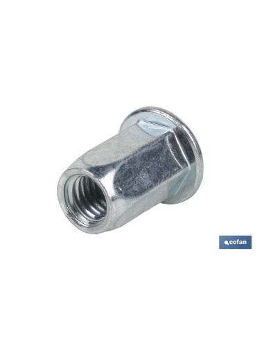 TUERCAS REMACHABLES HEXAGONAL ANCHAS ACERO M5