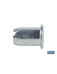 TUERCAS REMACHABLES HEXAGONAL ANCHAS ACERO M8 2