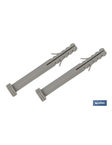 SET DE 2 PCS. PARA SANITARIO WC TACO LARGO 6 X 80 MM INOX.