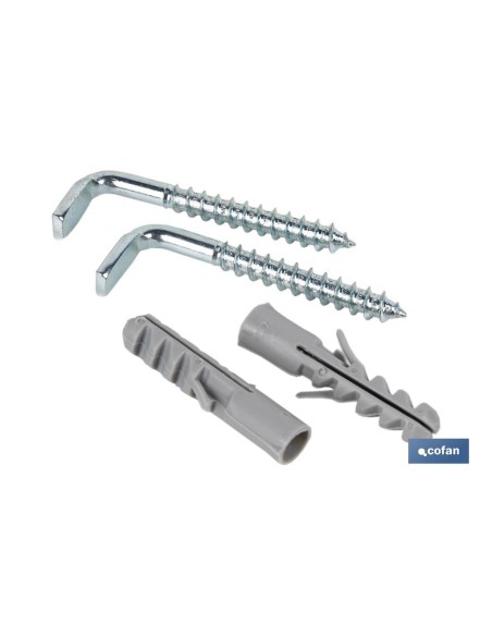 SET DE 2 PCS. TACO Y ALCAYATA PARA TERMO Y CALENTADOR 8 X 65 MM