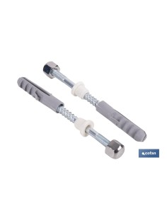 SET 2 PCS PARA SANITARIO WC 5 X 80 ZINCADO