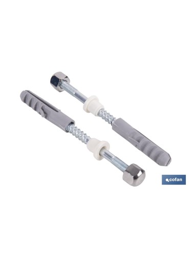 SET 2 PCS PARA SANITARIO WC 5 X 80 ZINCADO