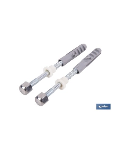 SET 2 PCS PARA SANITARIO WC 5 X 80 ZINCADO