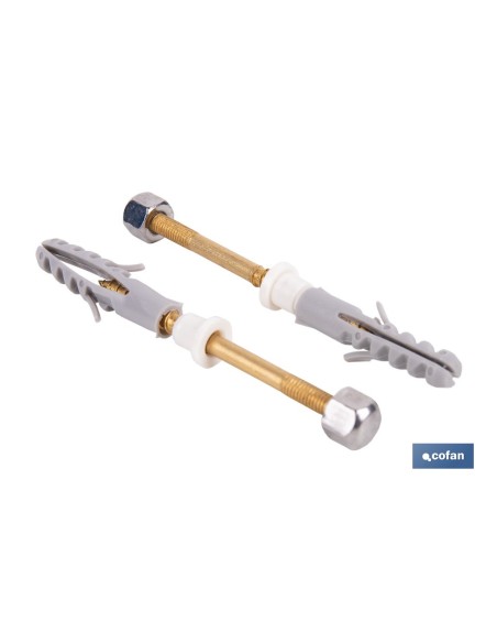 SET 2 PCS PARA SANITARIO WC 5 X 80 LATÓN
