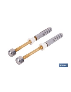 SET 2 PCS PARA SANITARIO WC 5 X 80 LATÓN 2