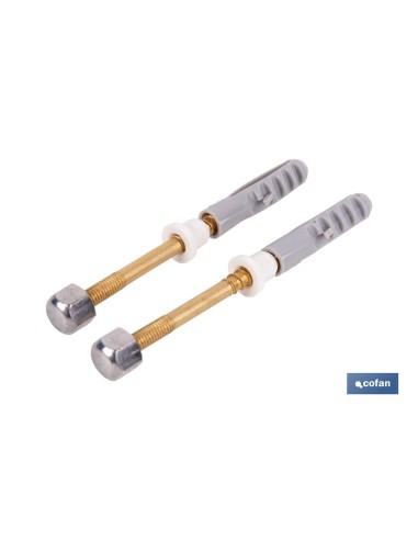 SET 2 PCS PARA SANITARIO WC 5 X 80 LATÓN