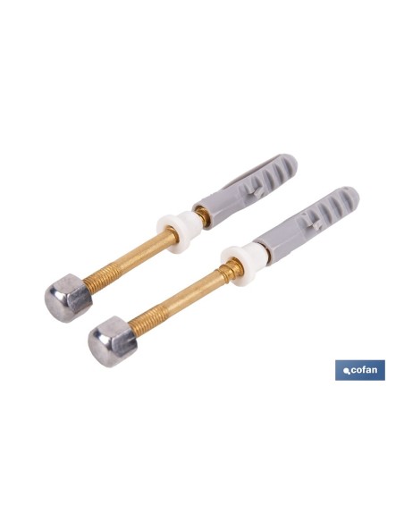 SET 2 PCS PARA SANITARIO WC 5 X 80 LATÓN