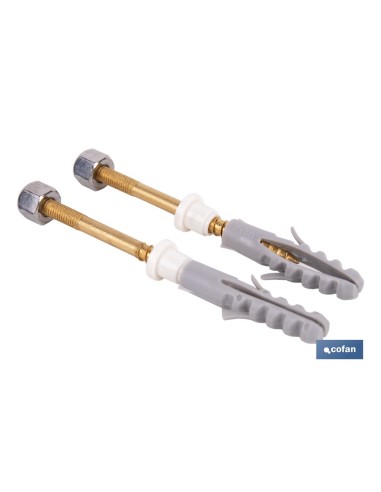 SET 2 PCS PARA SANITARIO WC 5 X 80 LATÓN
