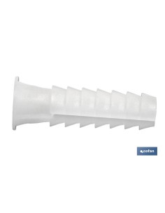 BL 15 UDS TACO PLASTICO BLANCO 6 MM