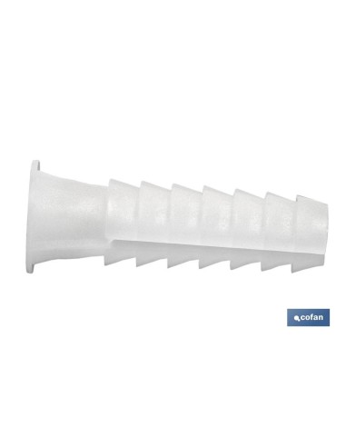 BL 15 UDS TACO PLASTICO BLANCO 7 MM