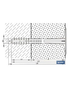 TACO FIJACION PANELES AISLANTES 10X130 2