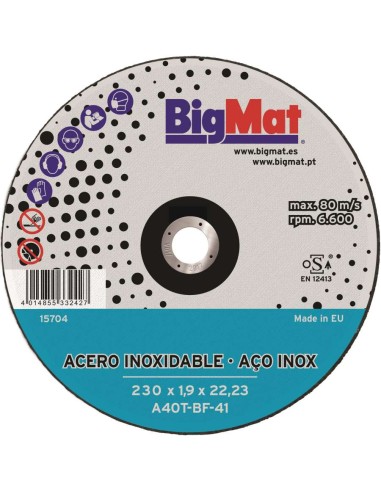 DISCO INOX 230MM.INOX.PREMIUM 1,9MM.