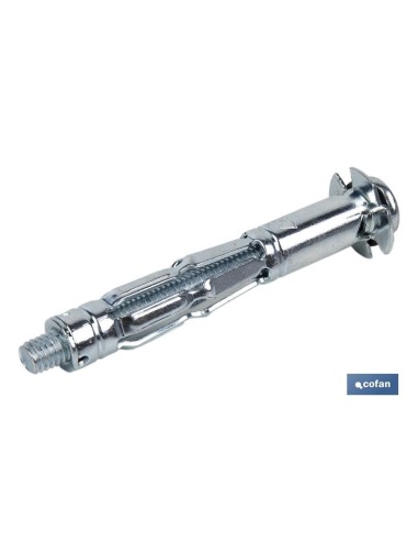 ANCLAJE METÁLICO PARA MATERIALES HUECOS MÁX. 33 MM TORNILLO M4 X 53 MM Ø8 MM