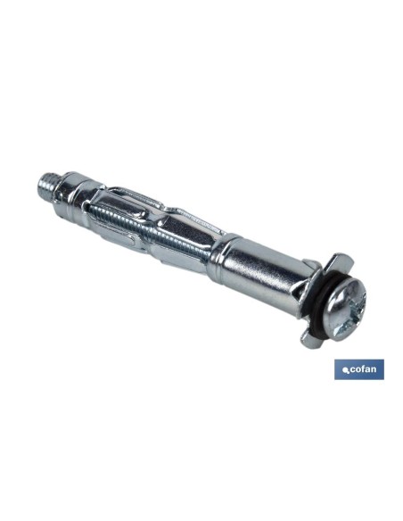 ANCLAJE METÁLICO PARA MATERIALES HUECOS MÁX. 42 MM TORNILLO M5 X 59 MM Ø10 MM