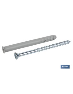 TACO LARGO DE GOLPE CON TORNILLO POZIDRIVE Ø10 X 160 MM